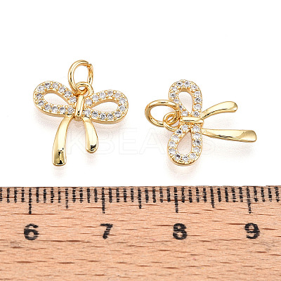 Brass Micro Pave Cubic Zirconia Charms KK-N257-43G-1