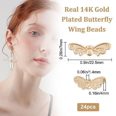 24Pcs Rack Plating Brass Beads KK-BBC0007-57-1