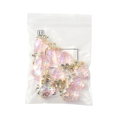 10Pcs Transparent Acrylic Pendants MACR-FS0002-08B-1