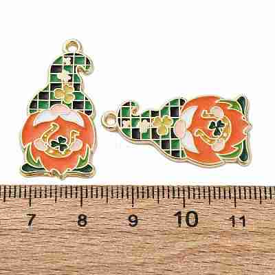 Saint Patrick's Day Alloy Enamel Pendants ENAM-V002-02F-G-1