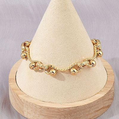 304 Stainless Steel Link Chain Bracelets for Women BJEW-Z143-14G-1