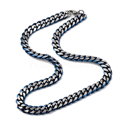 12MM 304 Stainless Steel Cuban Link Chain Necklaces NJEW-C099-04B-01-1