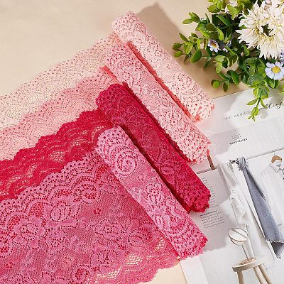 4 Yards 4 Colors Flower Wavy Edge Lace Trim OCOR-GF0002-59-1