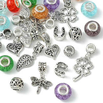 DIY Garden Theme Alloy & Brass European Style Bracelet Making Kits DIY-FS0007-26-1