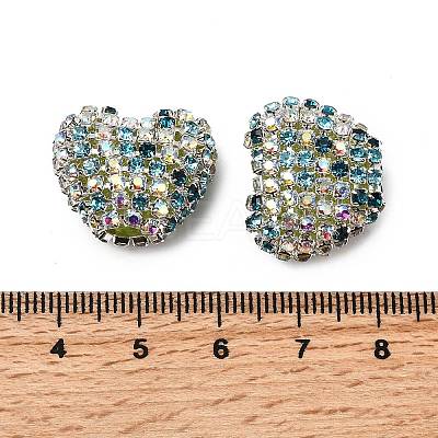 Sparkling Acrylic Heart Beads with Rhinestone Embellishment LS-OACR-NH0001-02A-03-1