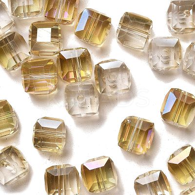 Electorplated Glass Beads EGLA-E006-2R-1