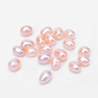 Natural Cultured Freshwater Pearl No Hole Beads PEAR-R063-53C-1