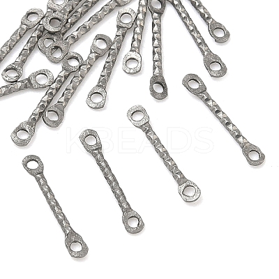 Textured 304 Stainless Steel Connector Charms STAS-H260-02P-1