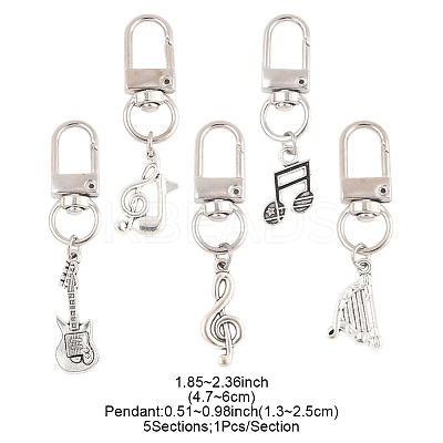 5 Pcs Alloy Pendant Decorations HJEW-FS00035-01-1