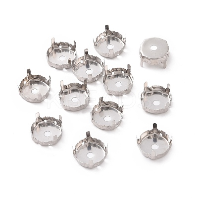 Non-Tarnish 201 Stainless Steel Rhinestone Claw Settings STAS-L229-04A-1