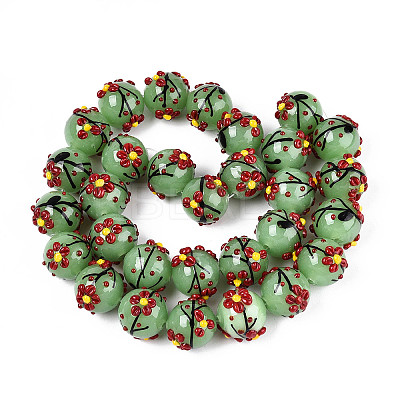 Handmade Lampwork Enamel Beads LAMP-T023-23D-1
