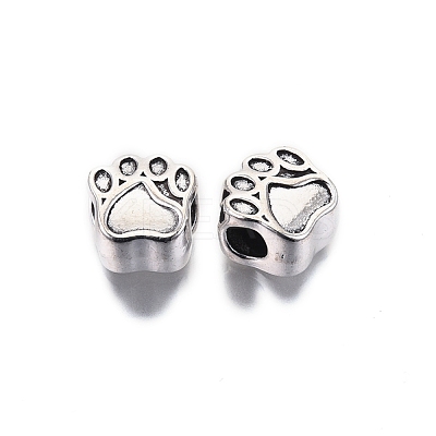 Tibetan Style Alloy European Beads TIBE-S314-80AS-RS-1