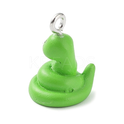 Opaque Resin Pendants X-RESI-Z014-01G-1