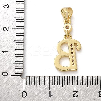 Brass Micro Pave Cubic Zirconia Pendants KK-M319-02G-B-1