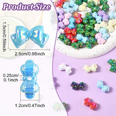 50Pcs UV Plating Opaque Acrylic Beads MACR-YW0004-11-1