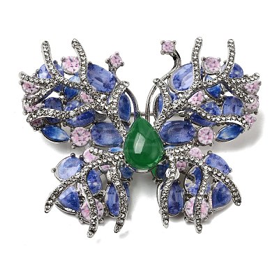 Butterfly Resin Pins JEWB-L026-05P-02-1