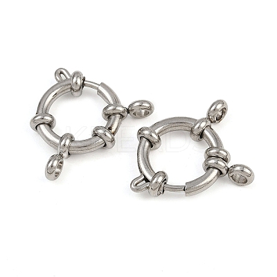 304 Stainless Steel Spring Ring Clasps STAS-B095-03P-03-1