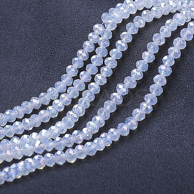 Electroplate Glass Beads Strands EGLA-A034-J1mm-B06-1