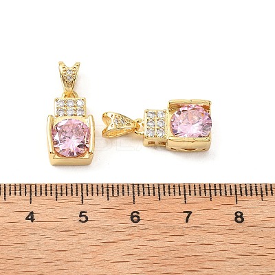 Brass Micro Pave Cubic Zirconia Pendants KK-G533-18G-02-1