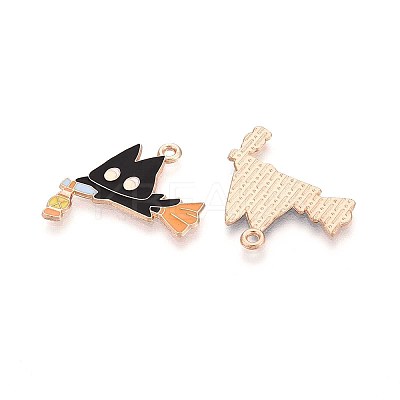 Halloween Theme Alloy Enamel Pendants ENAM-T022-54G-04-1