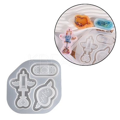 DIY Medical Theme & Angel Wing Quicksand Pendant Silicone Molds SIMO-PW0013-02C-1