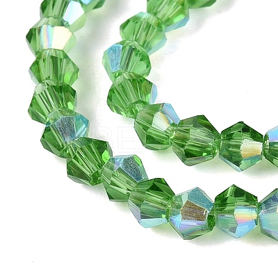 AB Color Plated Transparent Glass Beads Strands GLAA-G127-01-01M-1
