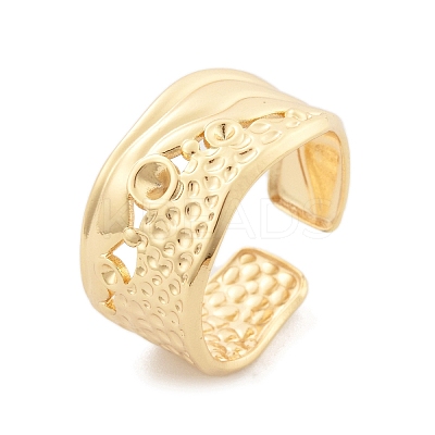 Brass Cuff Rings for Women RJEW-B119-06G-1