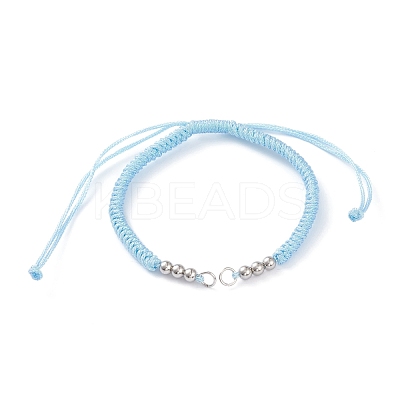 Adjustable Braided Polyester Cord Bracelet Making AJEW-JB00849-02-1