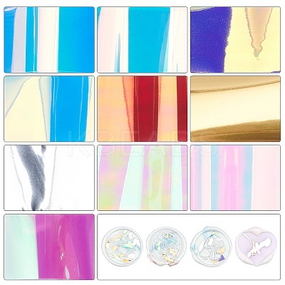 10 Color PET Paper Nail Care Decoration DIY-CP0003-68-1