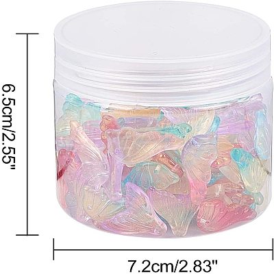 Transparent Spray Painted Glass Pendants GLAA-GA0001-03-1