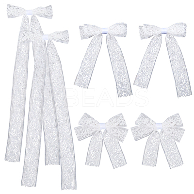 1Box Polyester Alloy Bowknot Hair Clips PHAR-CN0001-03-1