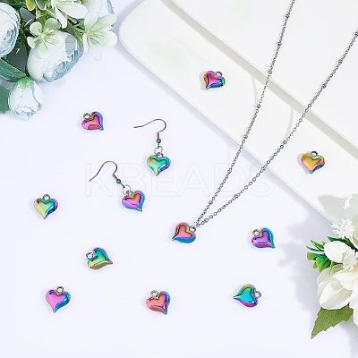 20Pcs Rainbow Color Alloy Pendants FIND-FH0003-57-1
