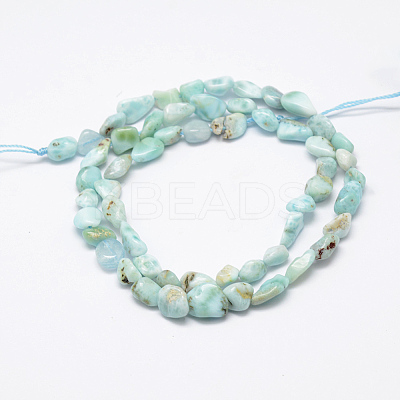 Natural Larimar Beads Strands X-G-F521-35-1