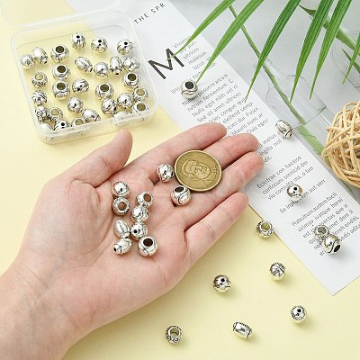 50Pcs 5 Styles Tibetan Style Alloy Beads FIND-CJ0003-62-1