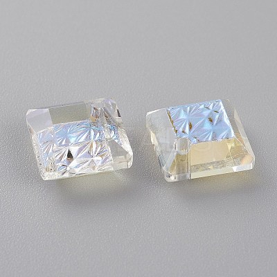 Embossed Glass Rhinestone Pendants GLAA-J101-03A-001MO-1