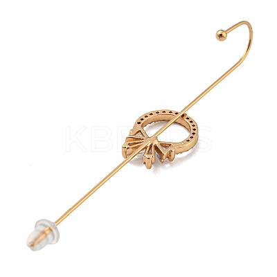 Rhinestone Stud Earring EJEW-G378-01F-1