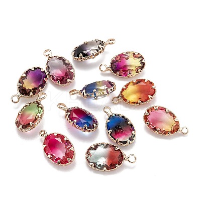 Two Tone Transparent Glass Pendants GLAA-F110-01A-1