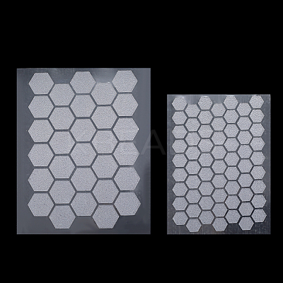 8Pcs 2 Styles PEVA Rubber Anti-Slip Hexagonal Phone Grip Tape Stickers for Phones AJEW-SP0002-64B-01-1