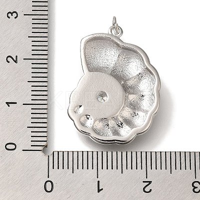 Rack Plating Brass Micro Pave Cubic Zirconia Pendants KK-I720-58P-1