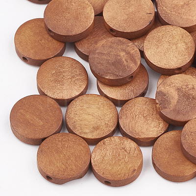 Natural Pear Wood Beads X-WOOD-T009-1.5cm-04-1
