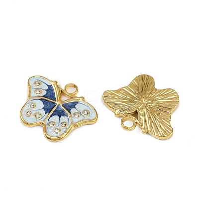 304 Stainless Steel Enamel Pendants STAS-L290-22G-1