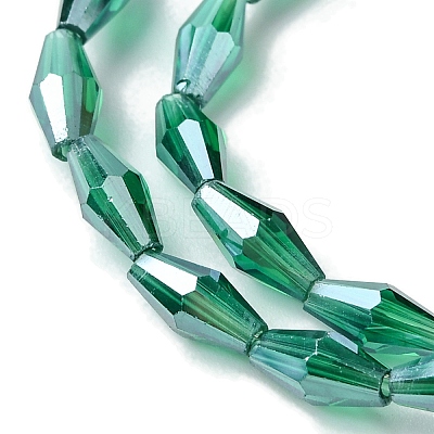 Transparent Electroplate Glass Beads Strands GLAA-K064-05A-PL01-1