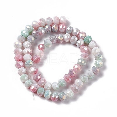 Ombre Effect Dyed Glass Beads Strands X-GLAA-C023-02C-1