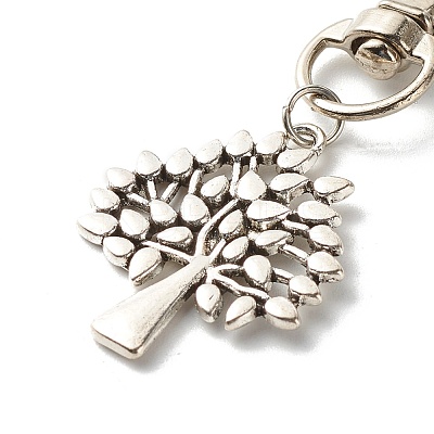 Tree of Life Tibetan Style Alloy Keychain X-HJEW-JM00560-02-1