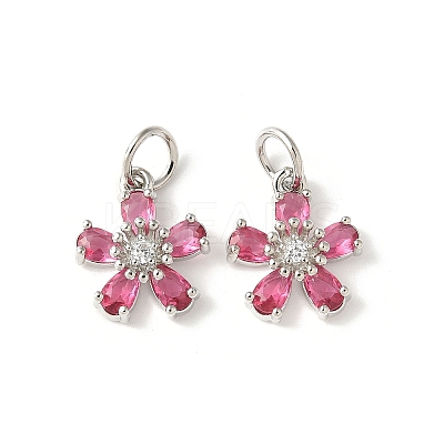 Brass Micro Pave Cubic Zirconia Pendants KK-U067-03P-06-1