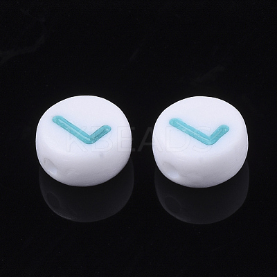 Initial Acrylic Beads OACR-E001-20L-1