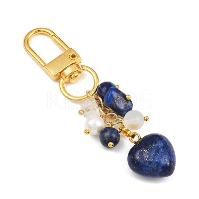 Natural Lapis Lazuli Pendant Decorations HJEW-JM04150-02-1