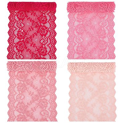 4 Yards 4 Colors Flower Wavy Edge Lace Trim OCOR-GF0002-59-1
