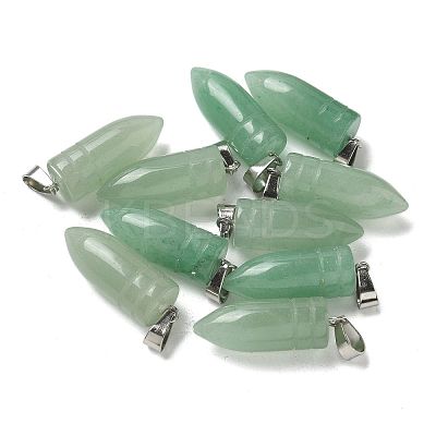 Natural Green Aventurine Pointed Pendants G-B127-18P-05-1