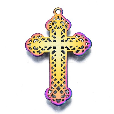 Rainbow Color Alloy Pendants PALLOY-S180-180-NR-1